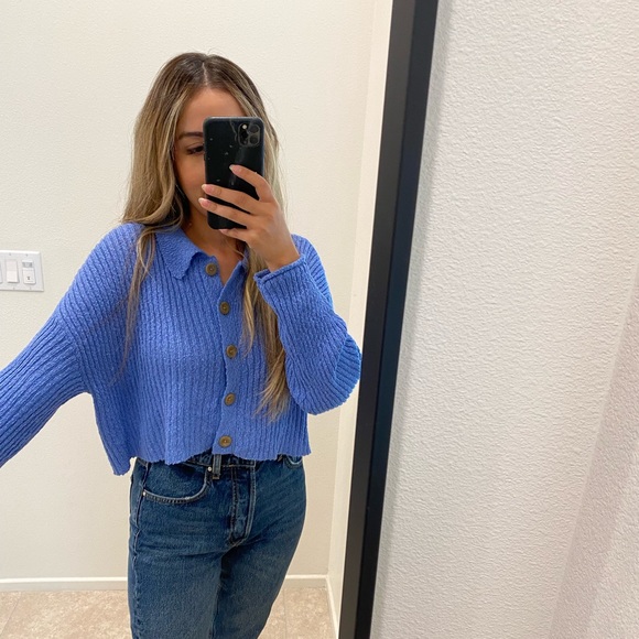 UO Simona Ribbed Cardigan XS (Sold out Color) - Picture 5 of 14